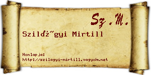 Szilágyi Mirtill névjegykártya